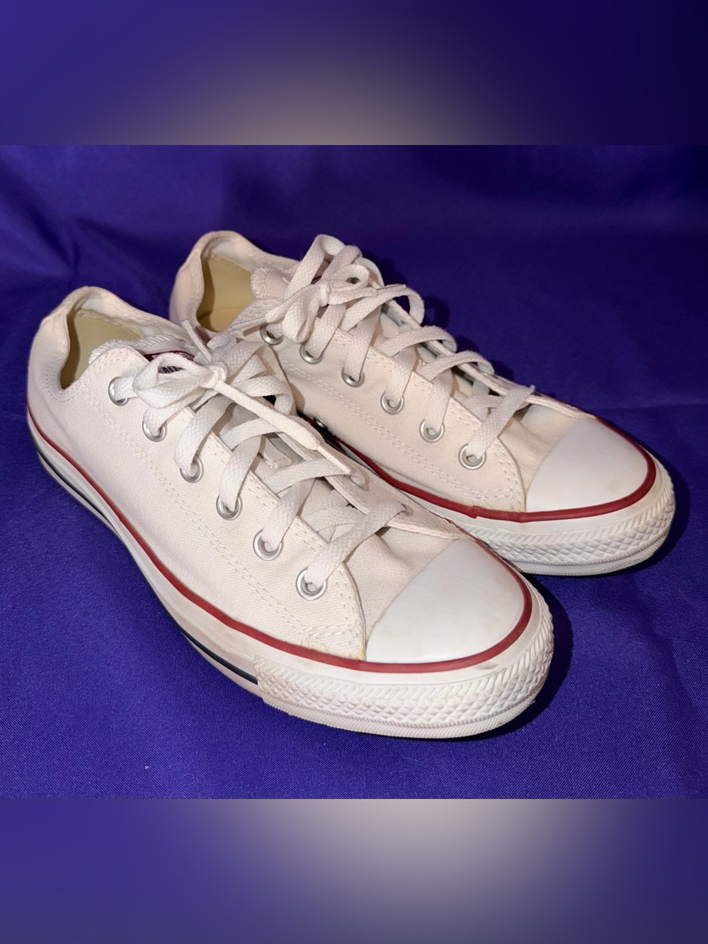Converse All Star Unisex Adult White Low Top Sneakers Size M7.5/W9.5